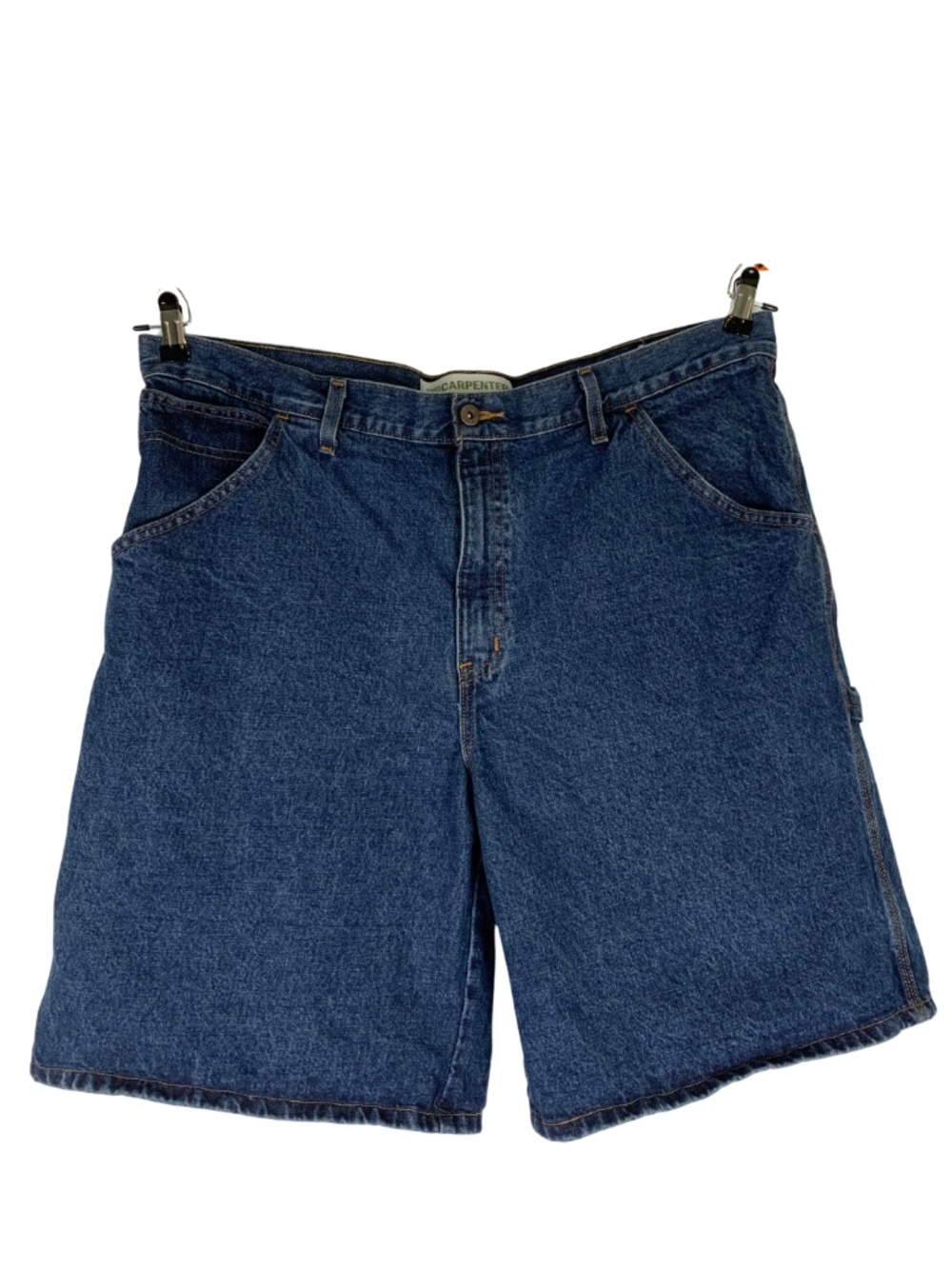 Faded Glory Dark Blue Denim Carpenter Shorts Men's 40 Workwear Gorpcore Utility